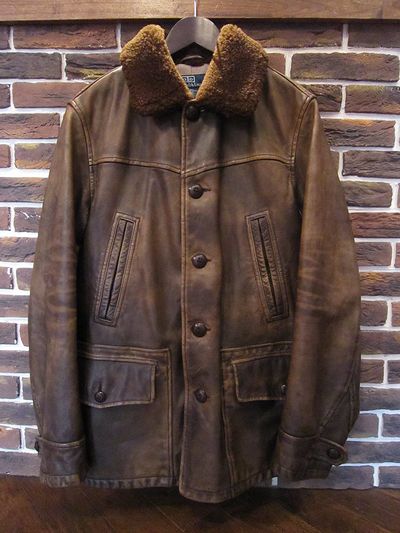 POLO BY RALPH LAUREN(t[)LEATHER CAR COAT