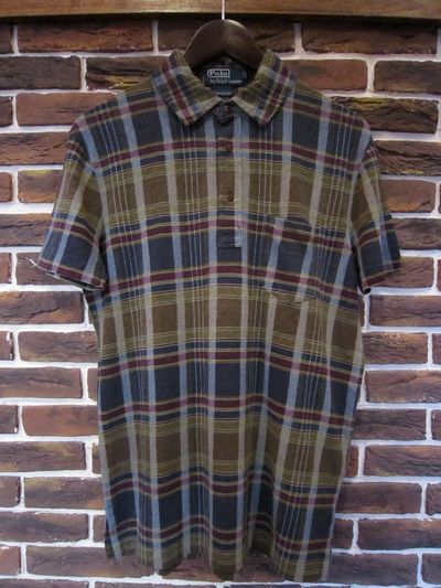 POLO BY RALPH LAUREN(t[)S/S PRINT CHECK POLO SHIRTS