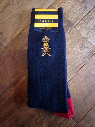 RUGBY(Or[)SKULL SOX