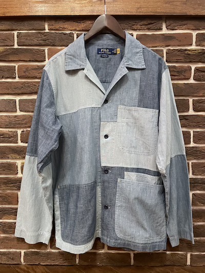POLO RALPH LAUREN(t[)PATCHWORK CHAMBRAY SPORTS JACKET