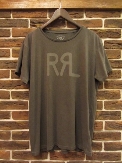 RRL (_uA[G)LOGO TEE FADED BLACK CANVAS h MADE IN USAh(AJSTVc)