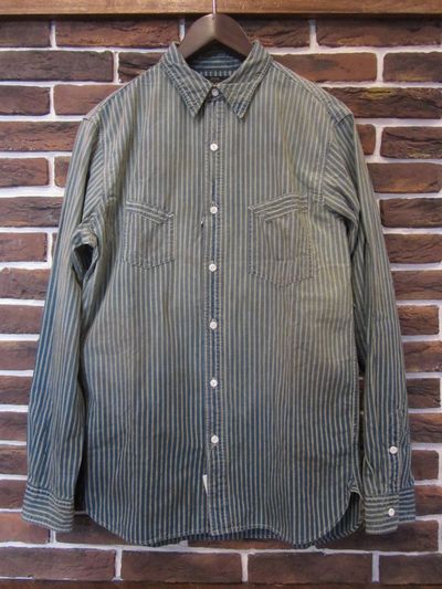 RRL Indigo Stripe Work Shirts シャツ S メンズ www.krzysztofbialy.com