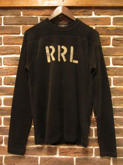 RRL (ダブルアールエル)BLACKINDIGO　FOOTBALL KNITJERSY(ブラックインディゴボリブニットフットボールシャツ)