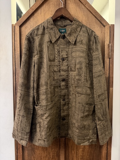 J CREW PAISLEY CHORE JACKET