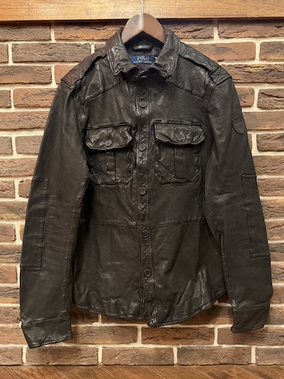 POLO RALPH LAUREN(�����t���[����)LEATHER SHIRTS JACKET