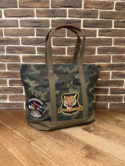 POLO RALPH LAUREN(�����t���[����)CAMO CANVAS TOTE BAG(�L�����o�X�g�[�g�o�b�O)