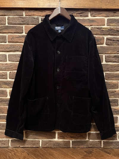 POLO RALPH LAUREN(�����t���[����)CORDUROY CHORE JACKET�hBLACK�h