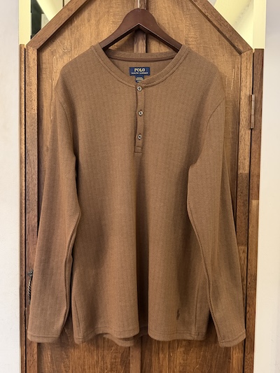POLO RALPH LAUREN(�|�������t���[����) HERRINGBONE KNIT HENLEY NECK L/S