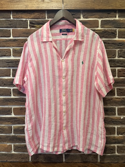 POLO RALPH LAUREN STRIPE LINEN CAMP SHIRTS