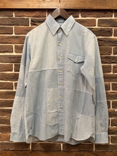 Polo Ralph Lauren Patchwork Indigo Chambray Shirts Classic Fit POLO RALPH LAUREN PATCHWORK INDIGO CHAMBRAY SHIRTS CLASSIC FIT