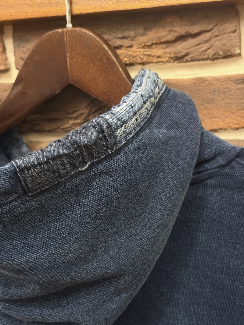 POLO RALPH LAUREN Indigo cotton Patchwork Hoodie POLO RALPH LAUREN インディゴコットンパッチワークパーカー（画像11）