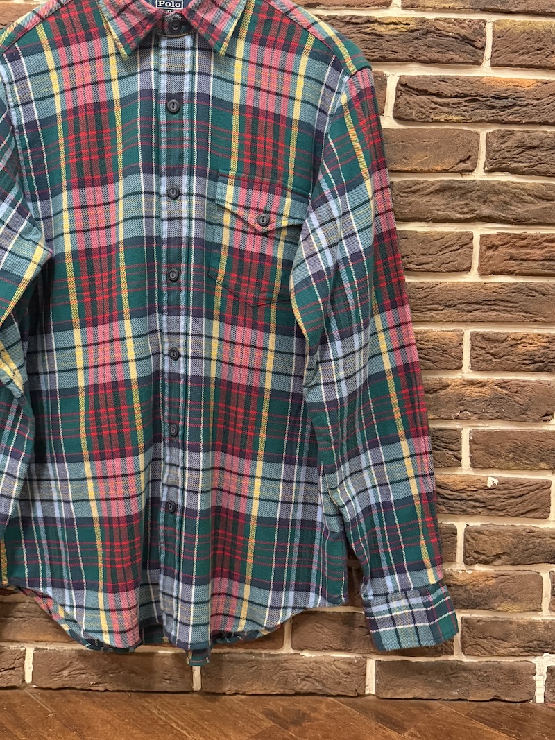POLO RALPH LAUREN POKET FLANNEL SHIRTS POLO RALPH LAUREN チンストフランネルシャツ（画像3）