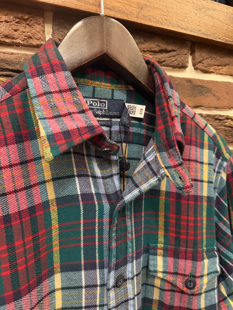 POLO RALPH LAUREN POKET FLANNEL SHIRTS POLO RALPH LAUREN チンストフランネルシャツ（画像5）