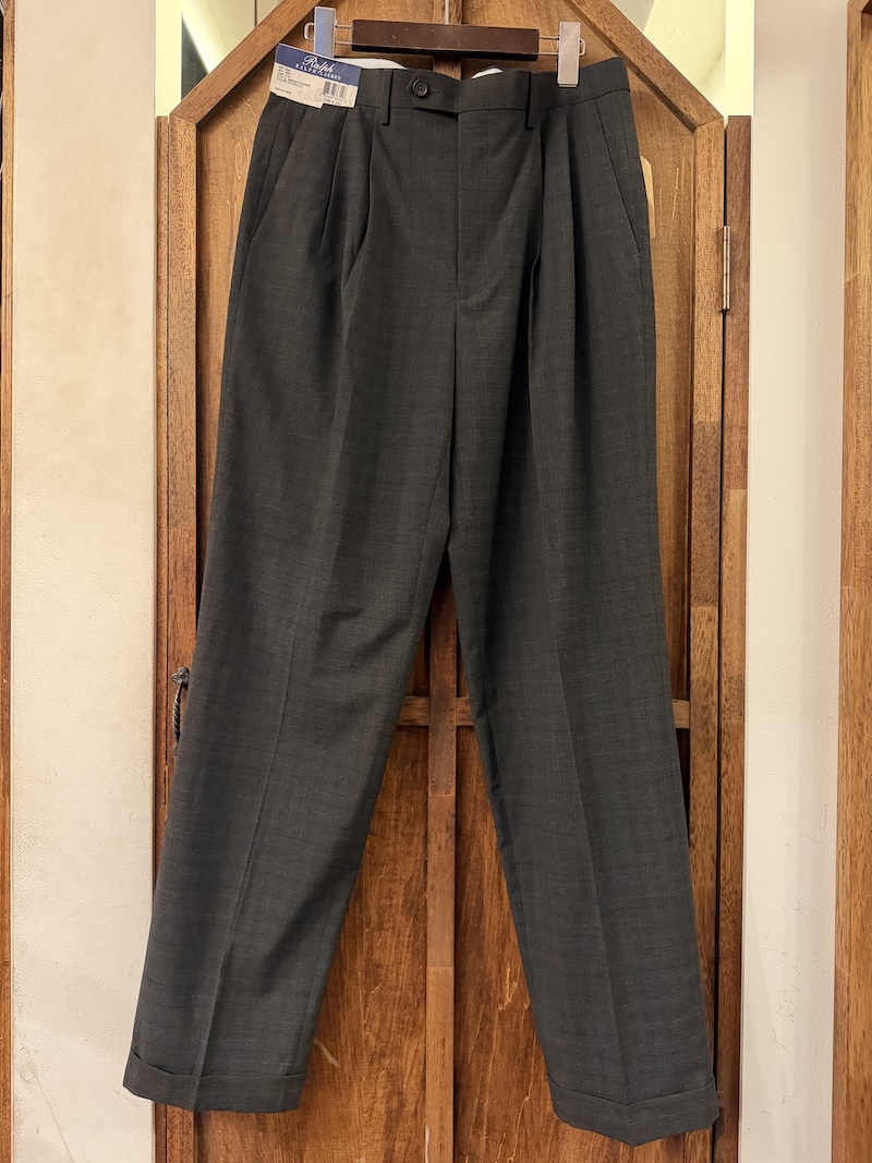 RALPH LAUREN 2TAC　PLAID SLACKS RALPH LAUREN ツータックチェックスラックス