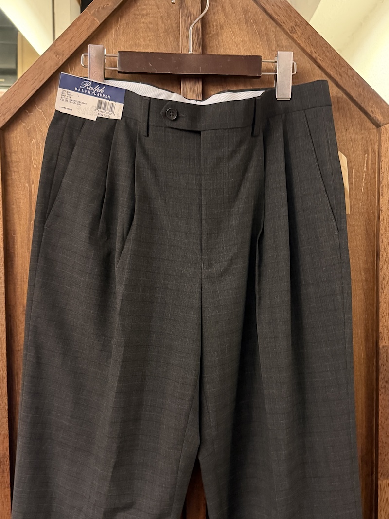 RALPH LAUREN 2TAC　PLAID SLACKS RALPH LAUREN ツータックチェックスラックス（画像2）