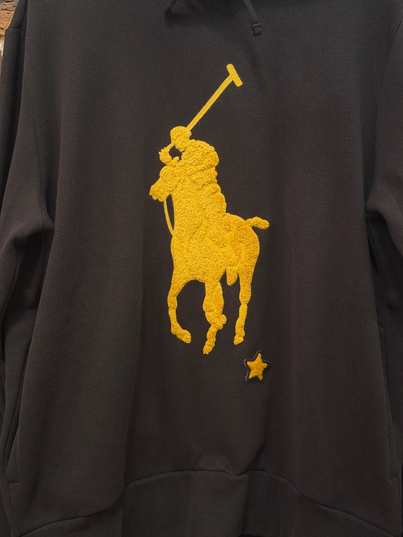 POLO RALPH LAUREN BLACK BIG PONY HOODIE #1 POLO RALPH LAUREN ビッグポニーパーカー（画像2）