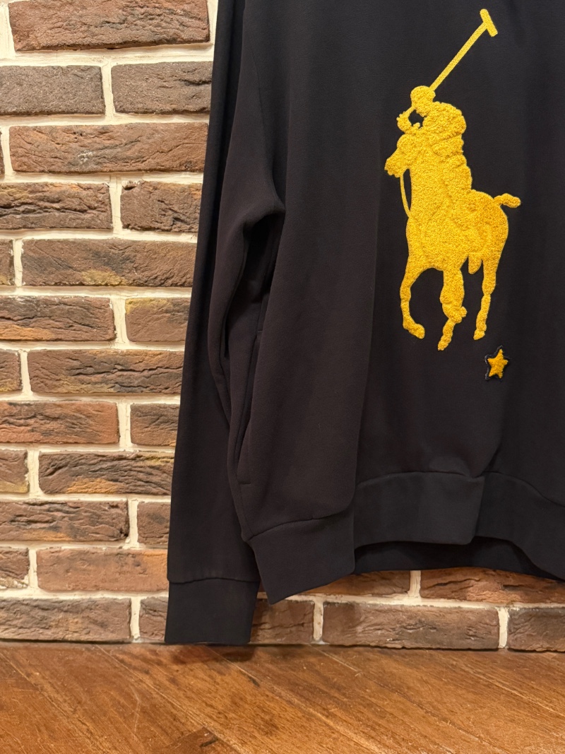 POLO RALPH LAUREN BLACK BIG PONY HOODIE #1 POLO RALPH LAUREN ビッグポニーパーカー（画像3）
