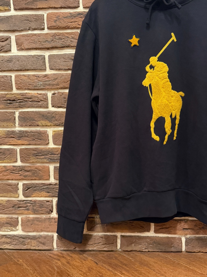 POLO RALPH LAUREN BLACK BIG PONY HOODIE #2 POLO RALPH LAUREN ブラックビッグポニーパーカー（画像2）