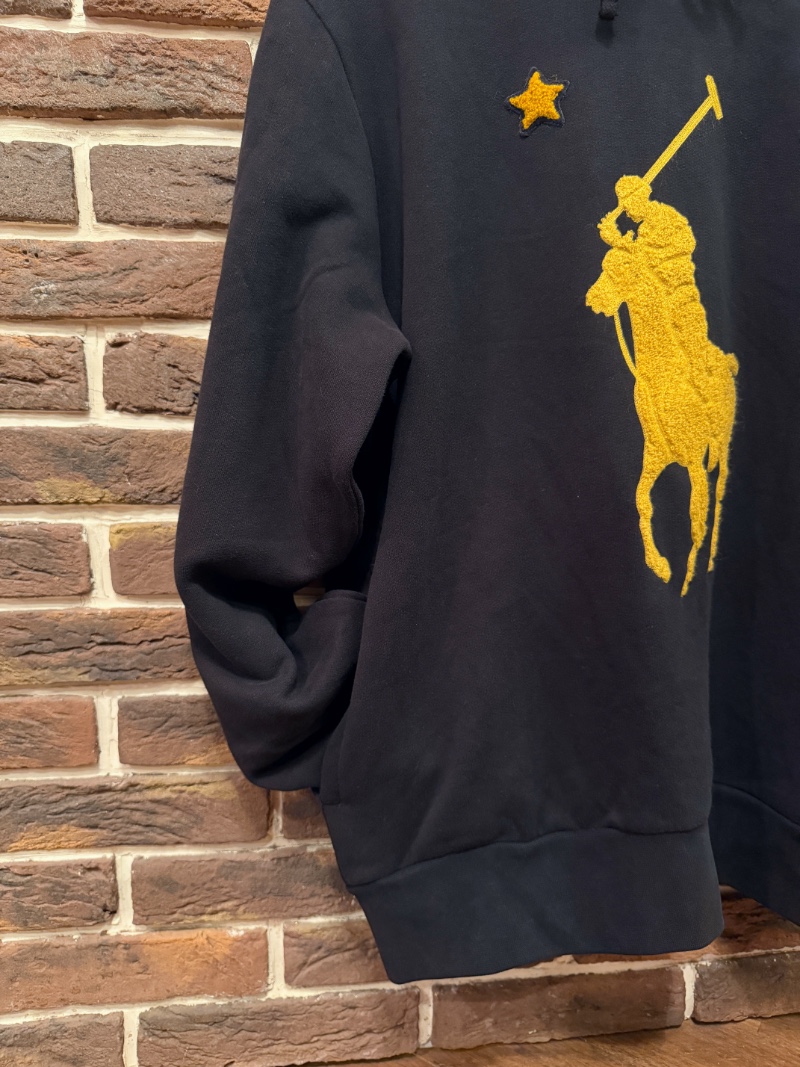 POLO RALPH LAUREN BLACK BIG PONY HOODIE #2 POLO RALPH LAUREN ブラックビッグポニーパーカー（画像3）