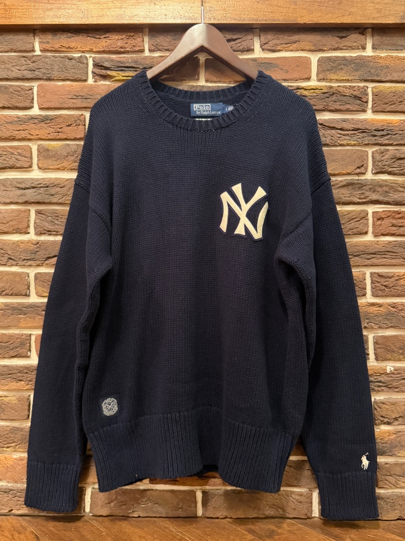 POLO RALPH LAUREN RLxNEW YORK YANKEES CREWNECK SWEATER POLO RALPH LAUREN NYヤンキースクルーネックセーター
