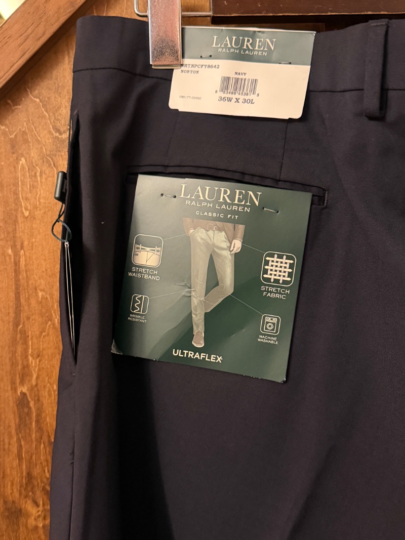 LAUREN RALPH LAUREN NAVY ULTRA FLEX SLACKS LAUREN RALPH LAUREN ウルトラフレックス　スラックス（画像7）
