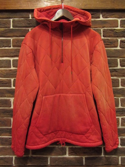 RRL (ダブルアールエル)QUILTED COTTONJERSY PULLOVER HOODIE(キルティングハーフジップパーカー)