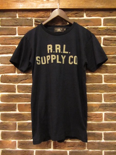 RRL (ダブルアールエル)INDIGO SUPPLY CO T-SHIRTS(インディゴフッロキープリントTシャツ)