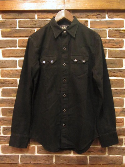 RRL ウエスタンシャツ　ブラック　Sサイズ