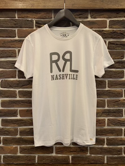 RRL (ダブルアールエル)LOGO TSHIRTS”NASHVILLE”(ホワイトロゴTシャツ”ナッシュビル”)