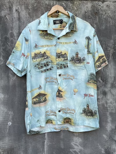 RRL (ダブルアールエル)CONEY ISLAND CAMP SHIRTS(グラフィックキャンプシャツ)
