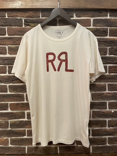 RRL (ダブルアールエル)LOGO T-SHIRTS”NATURAL”(ロゴTシャツ)