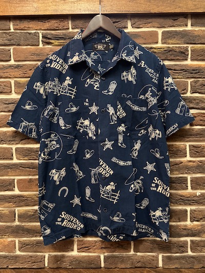 RRL (�_�u���A�[���G��)SHORT SLEEVE INDIGO DYE COWBOY CAMP SHIRTS(�����C���f�B�S�_�C�L�����v�V���c)