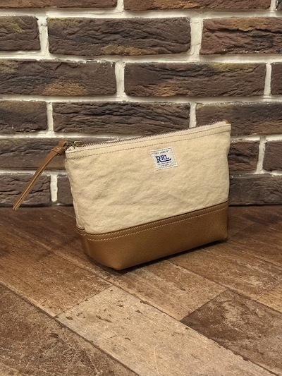 RRL (�_�u���A�[���G��)CANVAS�~LEATHER POUCH