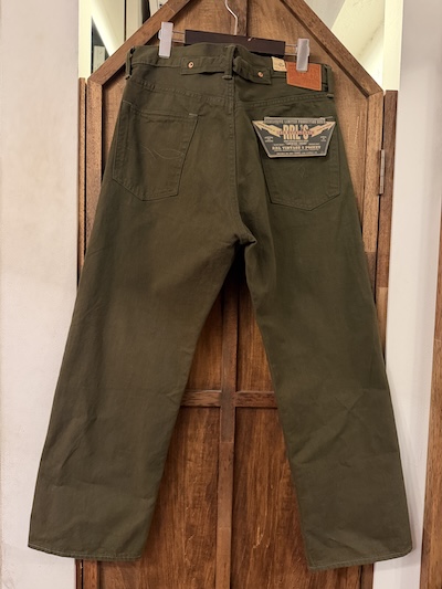 RRL LIMITED EDITION(�_�u���A�[���G�����~�e�b�h�G�f�B�V����) BUCKLEBACK OLIEVE JEANS(�o�b�N���o�b�N�f�j���p���c)