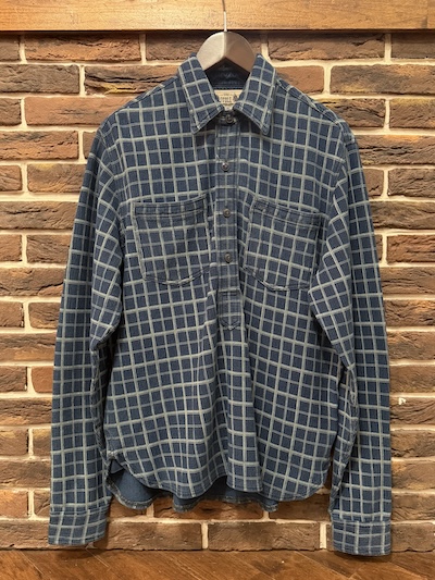 RRL(�_�u���A�[���G��) INDIGO WHIPCORD WORK SHIRTS(�C���f�B�S�E�B�b�v�R�[�h���[�N�V���c)