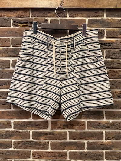 RRL INDIGO STRIPE SHORTS