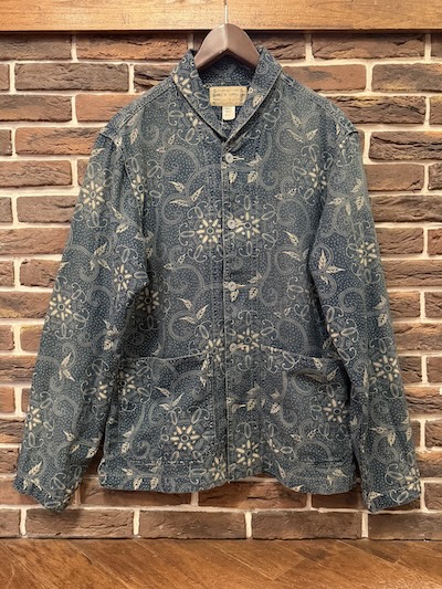 RRL INDIGO PRINT UTILITY JACKET