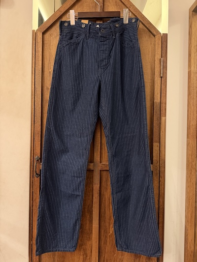 RRL INDIGO STRIPE BUCKLEBACK WORK PANTS RRL コットンツイルワークシャツ（画像8）