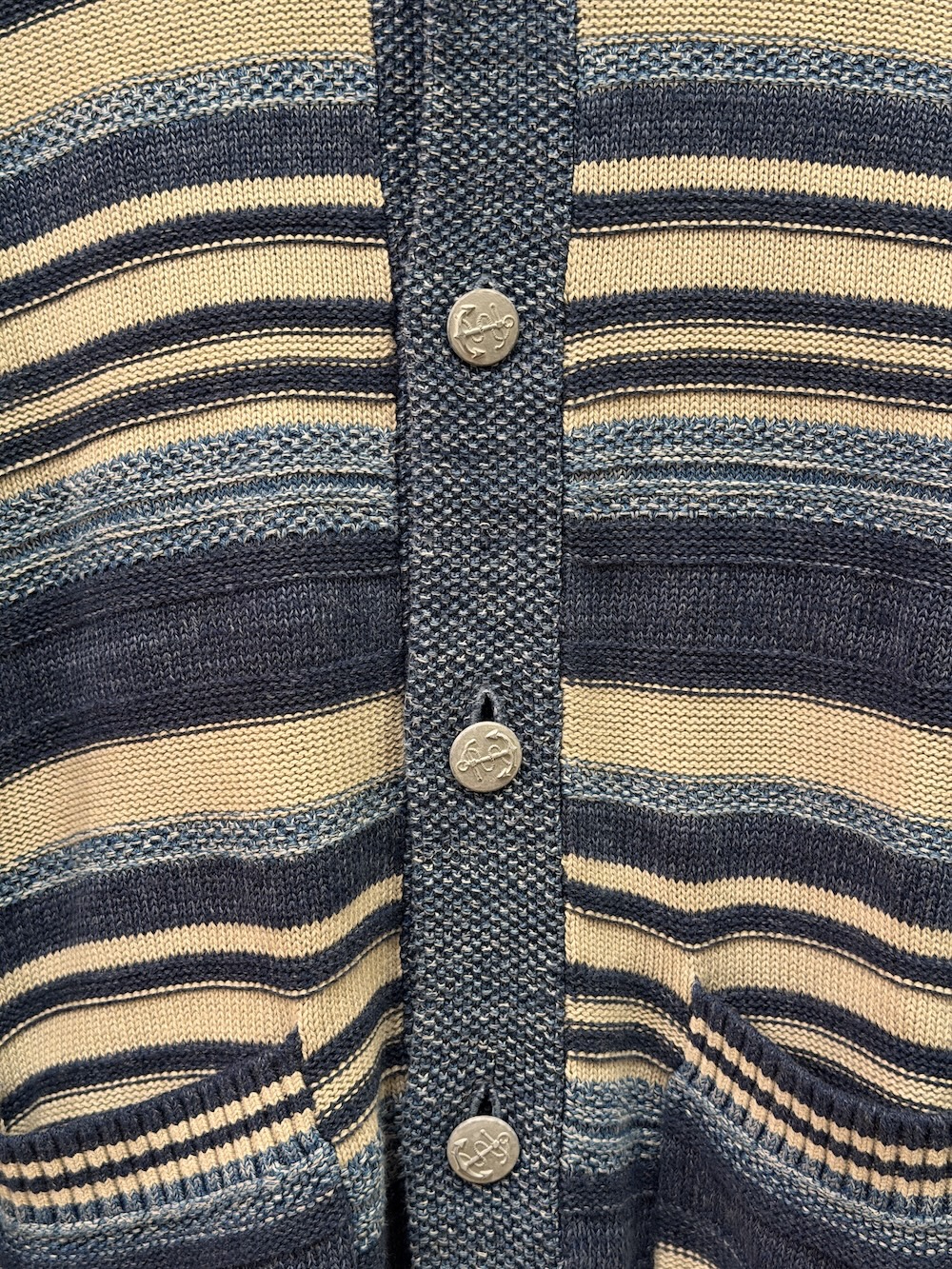 RRL INDIGO STRIPE SHAWL CARDIGAN RRL ショールカラーカーディガン（画像3）
