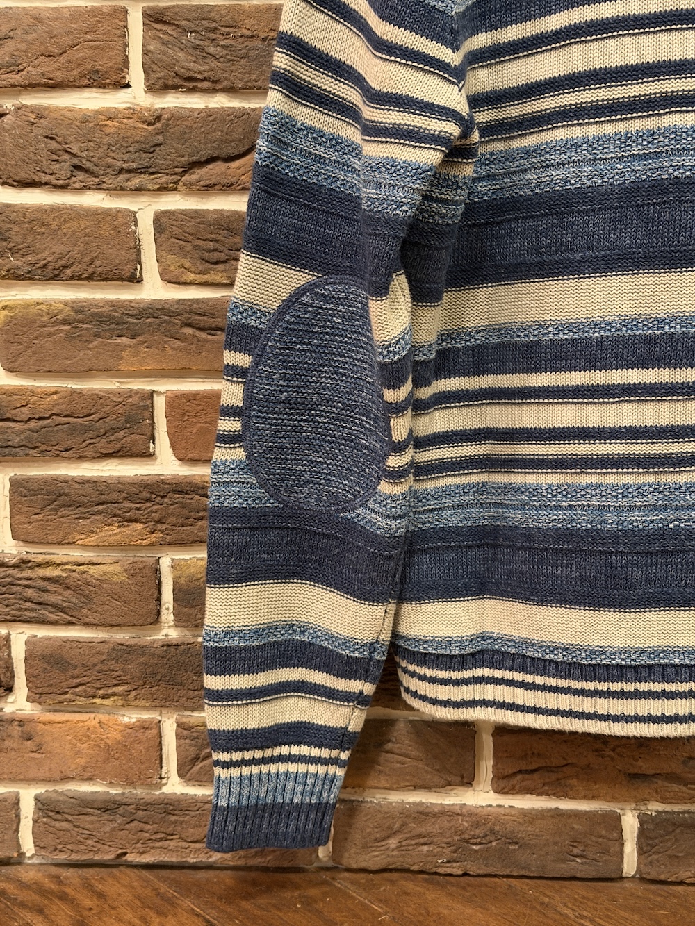RRL INDIGO STRIPE SHAWL CARDIGAN RRL ショールカラーカーディガン（画像8）