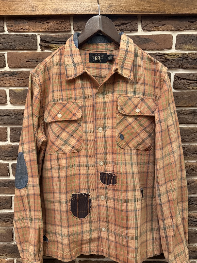 RRL Custom Work Shirts RRL ダメージリペアカスタムワークシャツ（画像2）