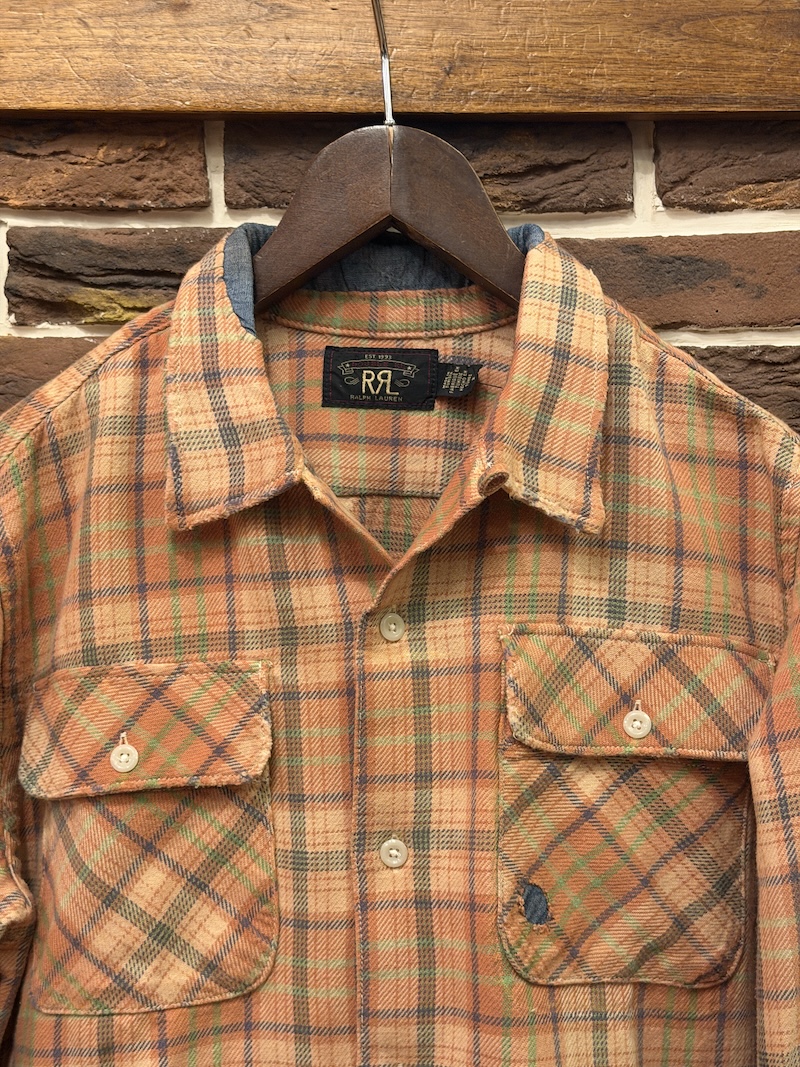 RRL Custom Work Shirts RRL ダメージリペアカスタムワークシャツ（画像6）
