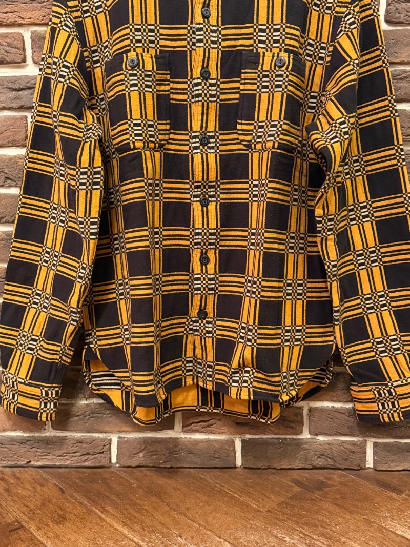 RRL YELLOW×BLACK OVER SHIRTS RRL イエロー×ブラックオーバーシャツ（画像3）