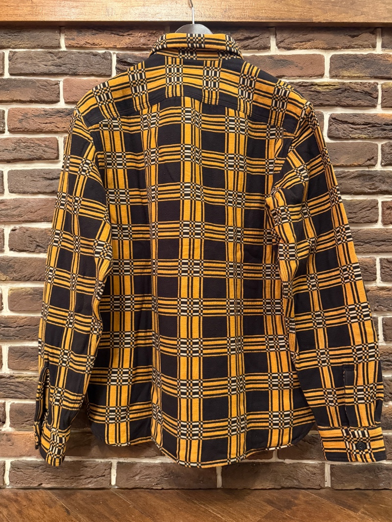 RRL YELLOW×BLACK OVER SHIRTS RRL イエロー×ブラックオーバーシャツ（画像6）