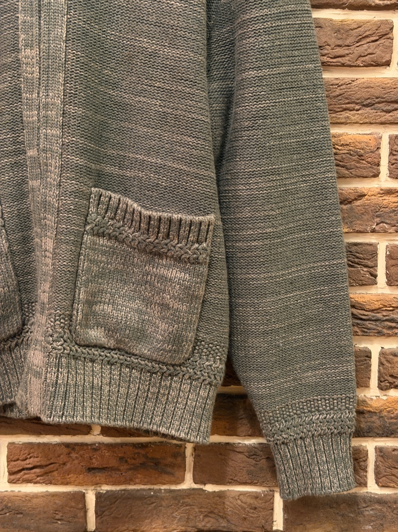 RRL SUEDE PATCH ZIP CARDIGAN RRL ジップニットカーディガン（画像4）