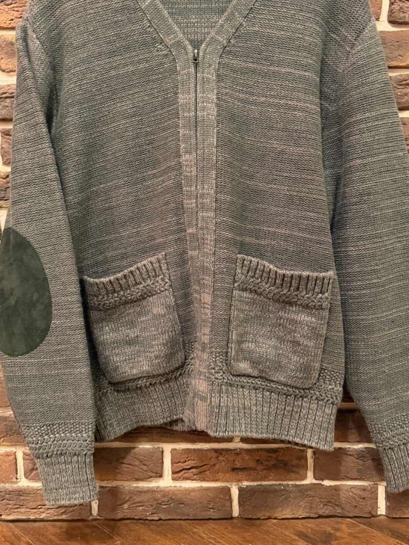 RRL SUEDE PATCH ZIP CARDIGAN RRL ジップニットカーディガン（画像5）